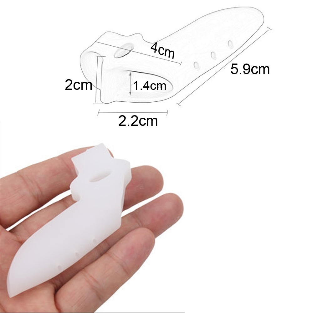 1 Cặp Dụng Cụ Tách Ngón Chân Bằng gel Silicone Hai Lỗ Bảo Vệ Ngón Tay Cái Và Điều Chỉnh bunion
