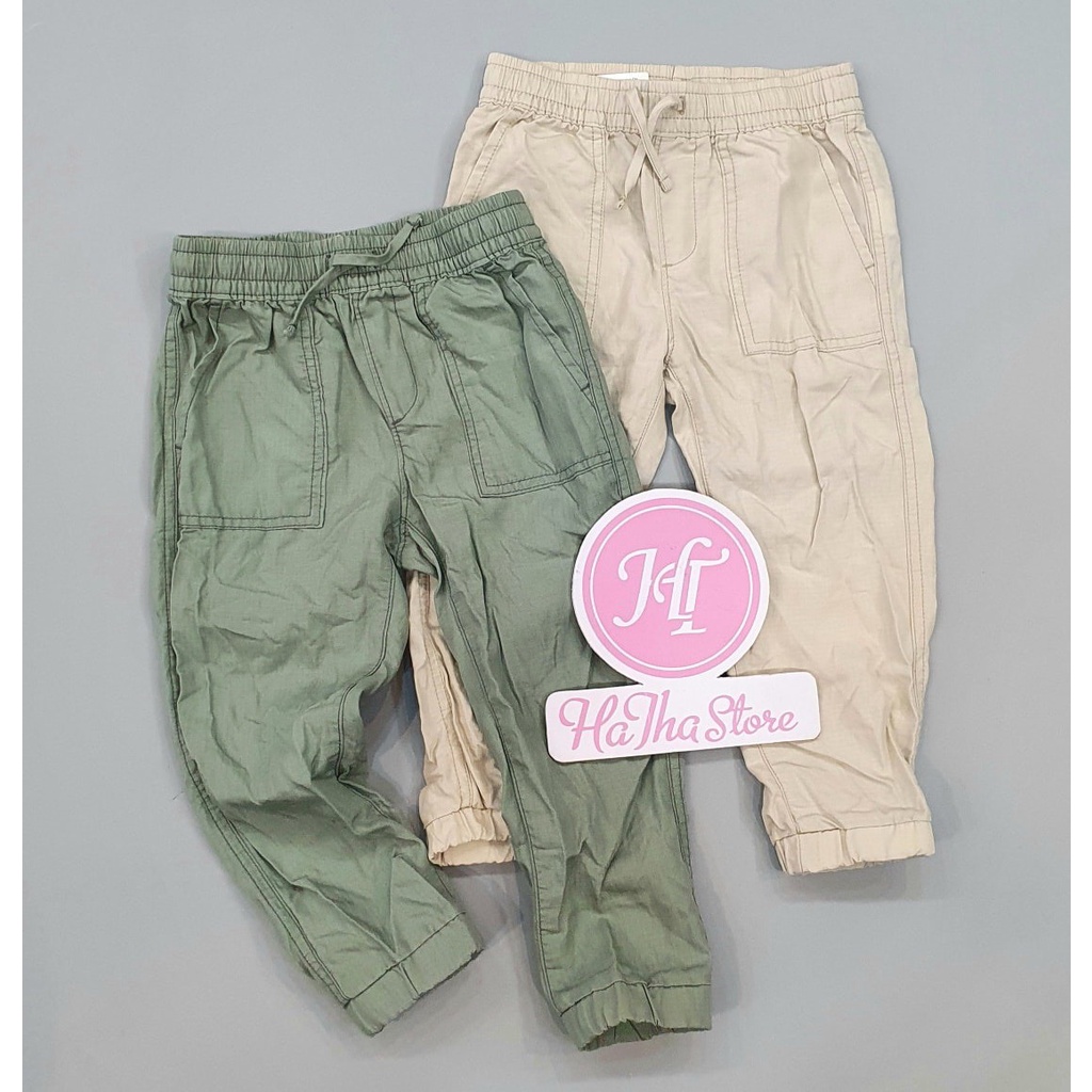 (Size 20-38kg) Quần kaki dài, quần jogger túi hộp bé trai