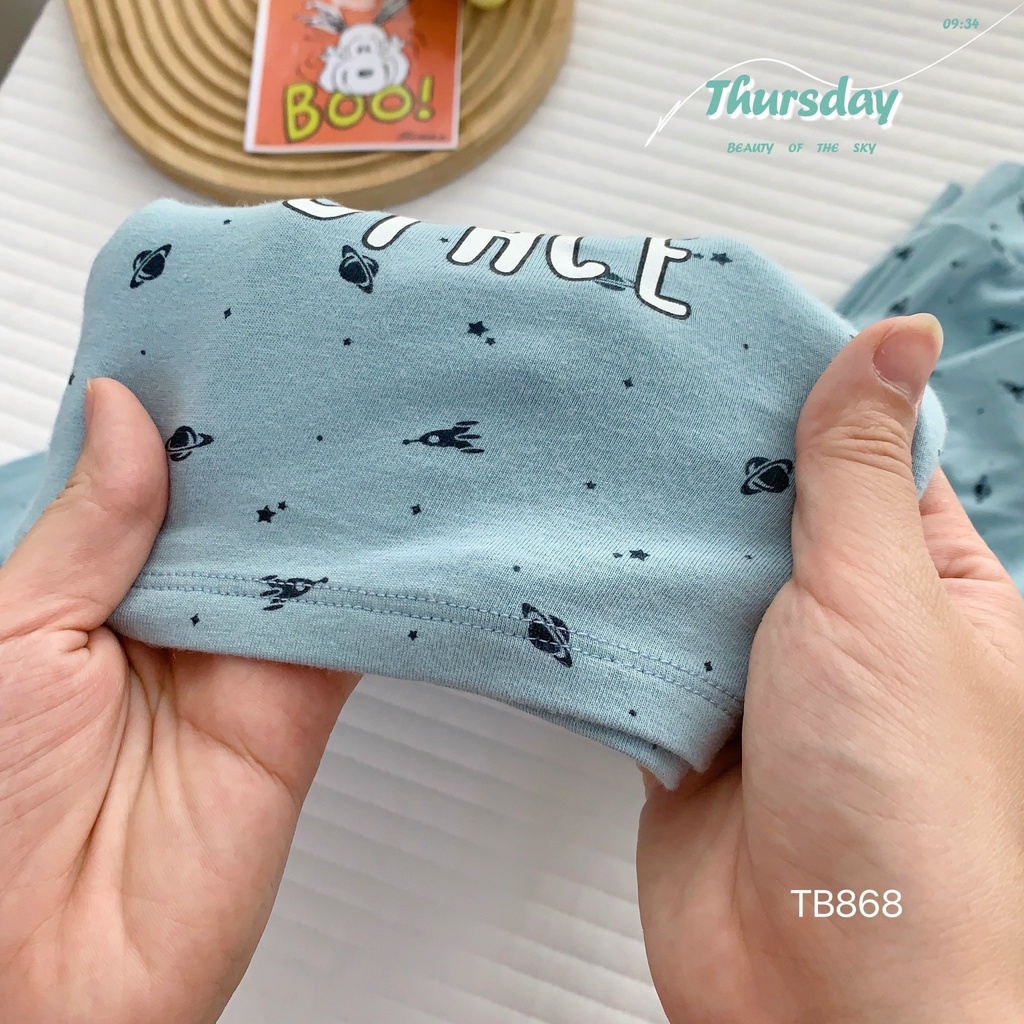 Bộ thu đông bé trai hình vũ trụ