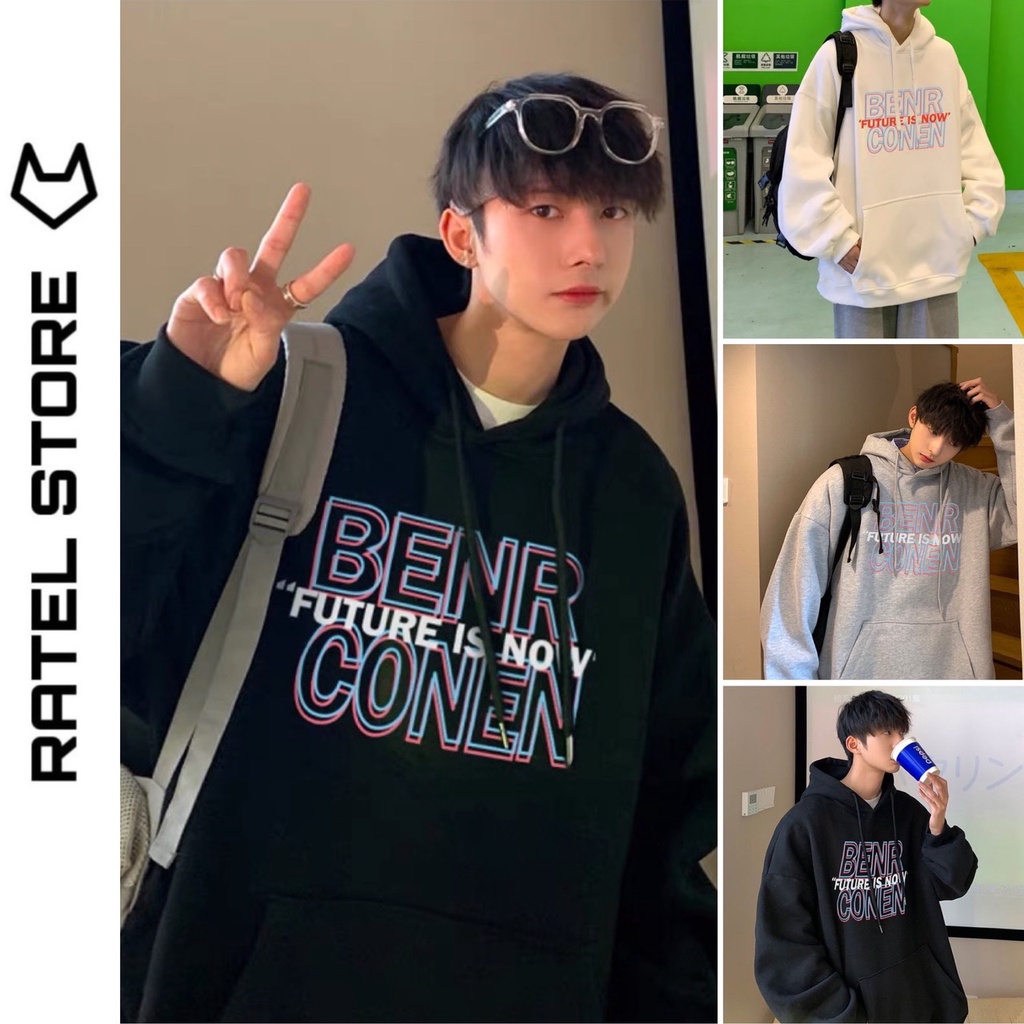 Áo Hoodie Local Brand Nỉ Bông Nam Nữ BENR CONEN Unisex Form Rộng