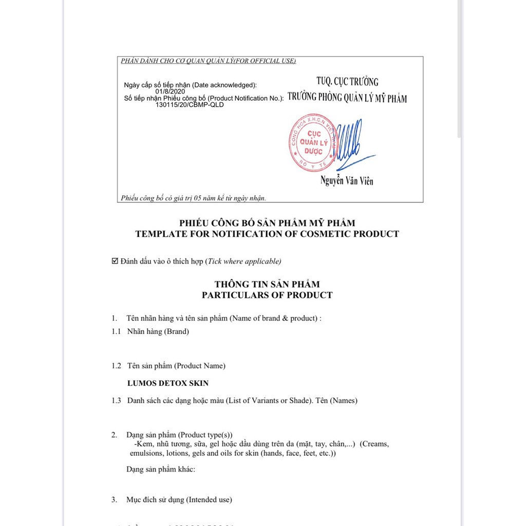 Serum LUMOS ACNE 5ml Ngăn Ngừa Mụn Hiệu Quả