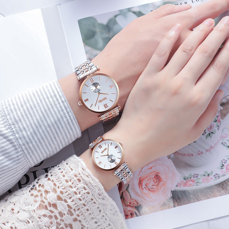 Đồng Hồ SKMEI 9198 Chuyển Động Thạch Anh Với Dây Đeo Từ Inox Thời Trang Sang Trọng Dành Cho Cặp Đôi | BigBuy360 - bigbuy360.vn