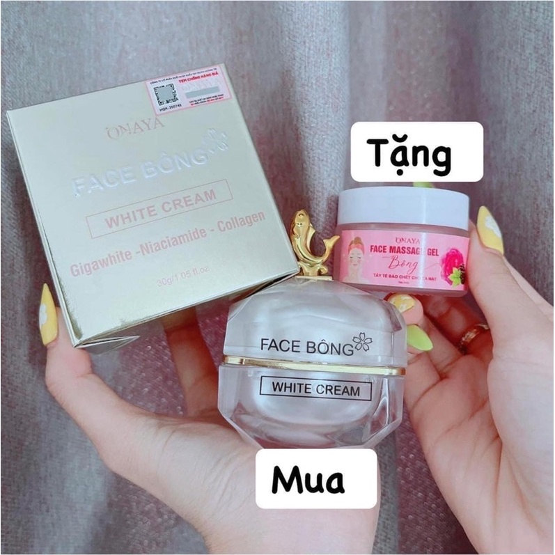 Kem Face Bông Onaya Chính Hãng Tặng Gel Tẩy Tế Bào Chết  Và Tẩy Trang