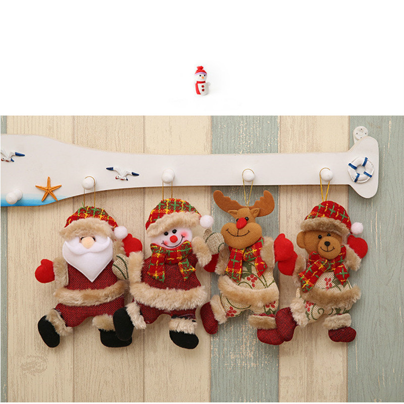 Búp bê treo trang trí cây thông Giáng Sinh hình ông già Noel người tuyết