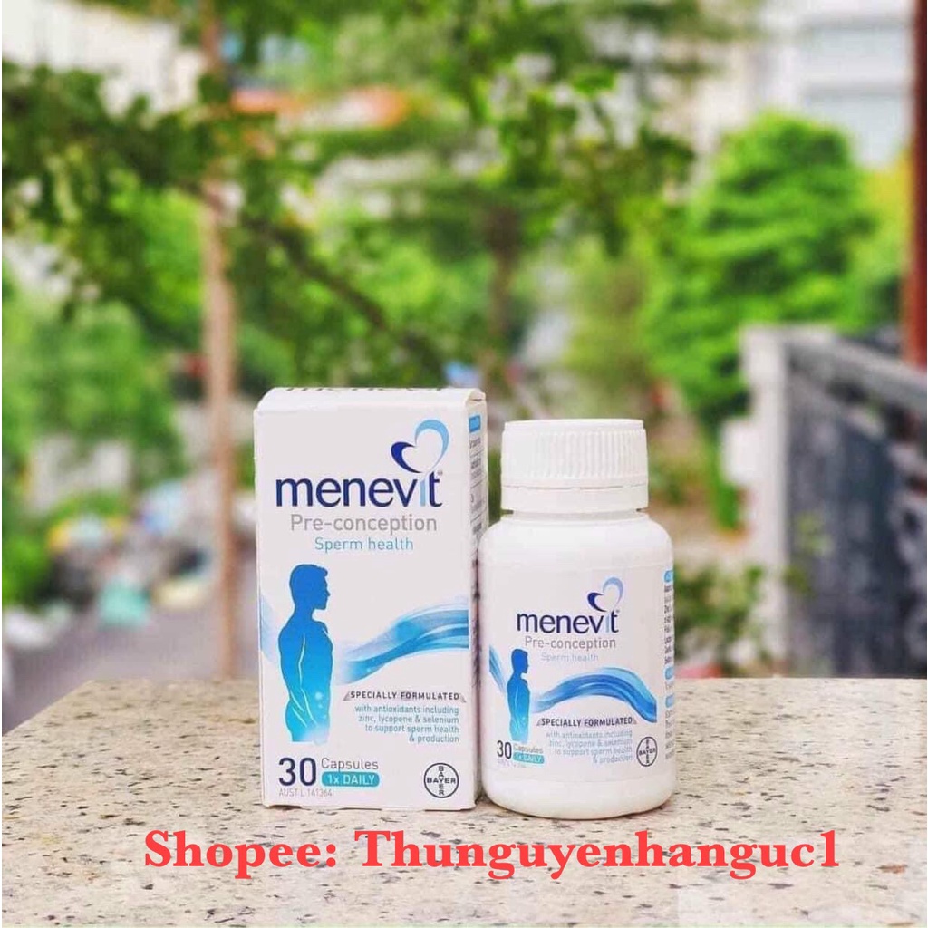 Menevit vitamin cho nam giới lọ 30 viên, 90 viên của Úc, tăng chất lượng, số lượng tinh trùng, tăng thụ thai