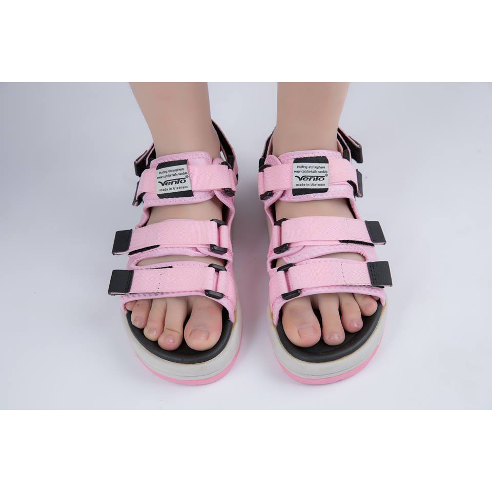 Giày Sandal Vento Nam Nữ Quai Ngang NV1001 ( Hồng, Đỏ )