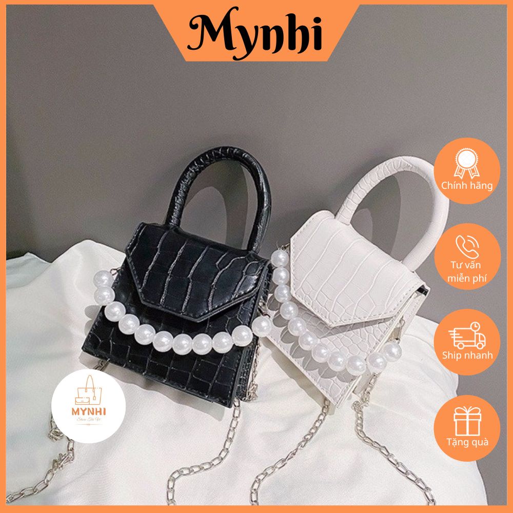 Túi đeo chéo mini dây xích vân cá sấu, túi xách nữ thời trang dành cho mọi lứa tuổi SMN175