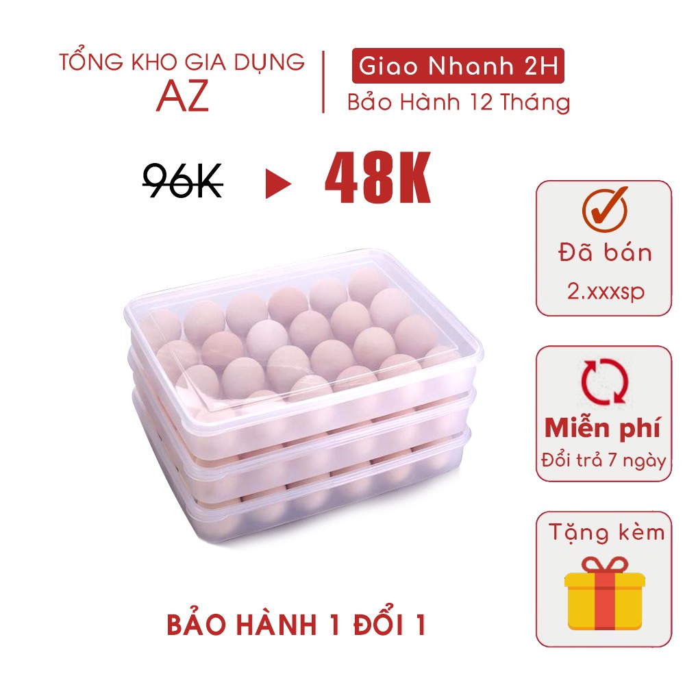 Khay đựng trứng 24 quả, tiện dụng, sạch sẽ khi cho vào tủ lạnh