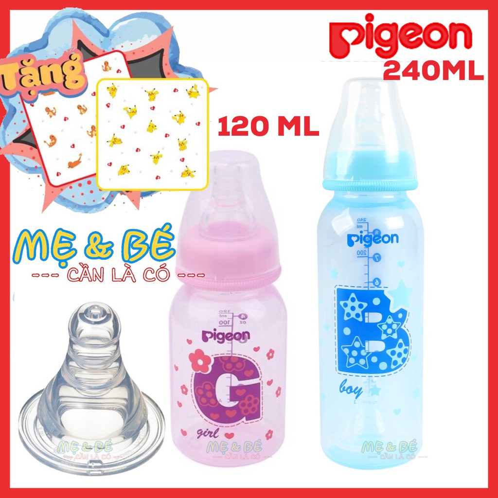 BÌNH SỮA PIGEON PP CAO CẤP 120ML/240ML