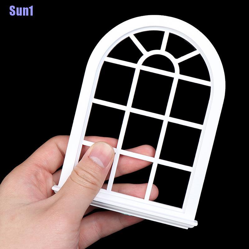 Cửa Sổ Gỗ Màu Trắng Tỉ Lệ 1: 12 Trang Trí Nhà Búp Bê