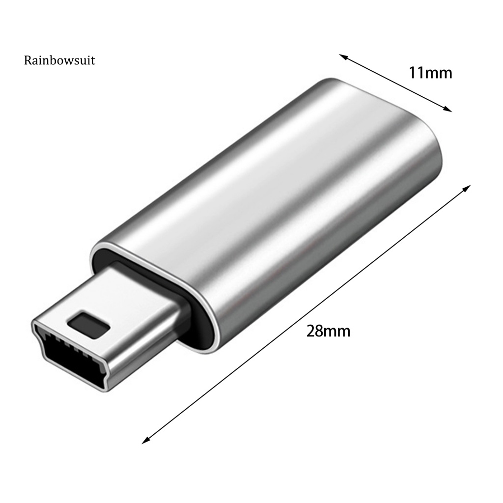 Đầu Chuyển Đổi Cáp Sạc Type-C Sang Mini USB Tiết Kiệm Không Gian