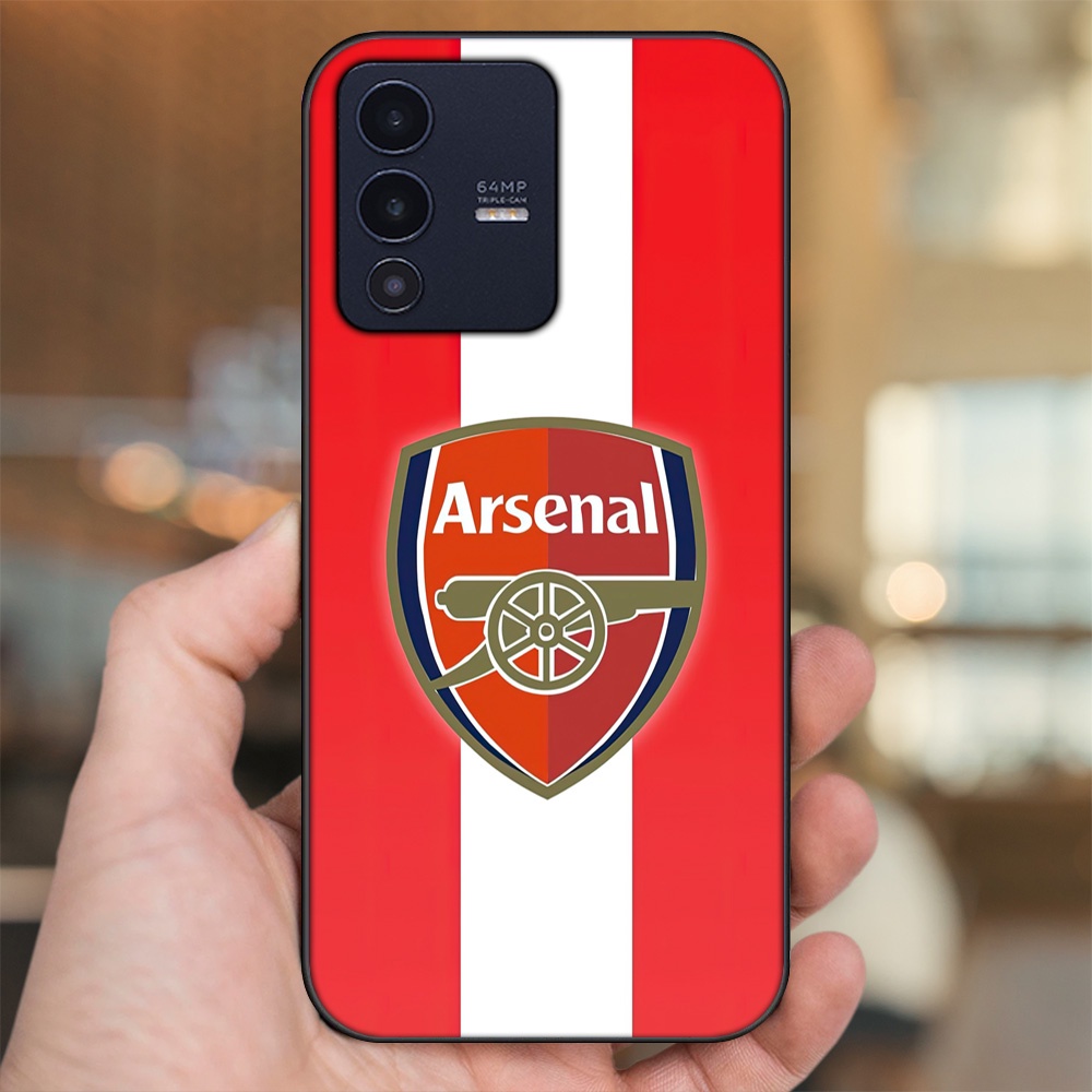 Ốp lưng Vivo V23 5G viền đen in hình Arsenal FC