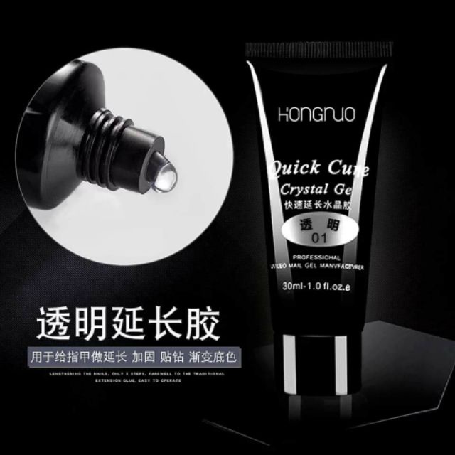 Gel gôm chính hãng Hongnuo chất lượng tuyệt vời chuyên dùng trong nối móng đắp móng up.tuýp 30ml tiết kiệm..