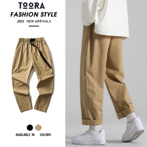 Quần Kaki Nam Nữ Ống Suông Basic Unisex Dày Dặn - Kiểu Quần Baggy Nam Ống Rộng Phong Cách Hàn Quốc TOORA - Hàng nhập khẩ