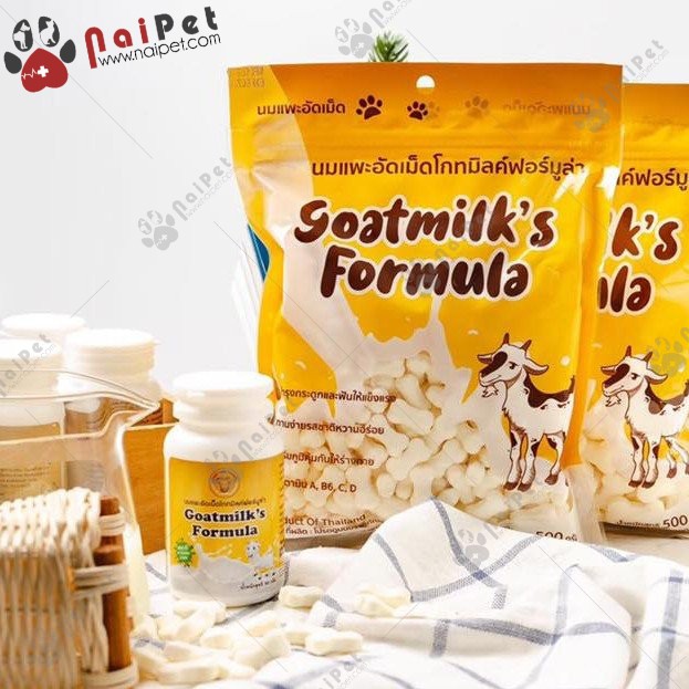 Bánh Thưởng Sữa Dê Bổ Sung Canxi Hình Xương Goat’s Milk Formula Thái Lan 20g