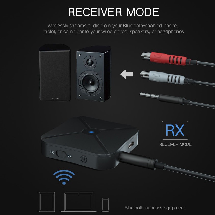 Bọ chuyển đổi thu/phát bluetooth 4.2 kèm phụ kiện- 16th