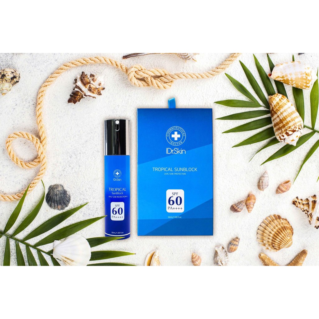 KEM CHỐNG NẮNG VẬT LÝ IDr.SKIN TROPICAL SUNBLOCK 𝐒𝐏𝐒𝟔𝟎 𝐏𝐀++++ -
