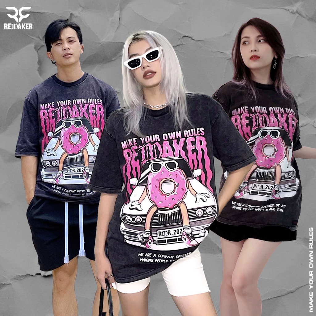 Áo Thun Unisex REMAKER Donumer Tee Oversize - Washed - Local Brand Chính Hãng