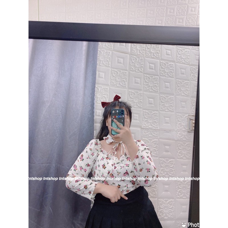 Áo hoa kèm dây đeo cổ. Bigsize 60-90kg. Ảnh thật 100%