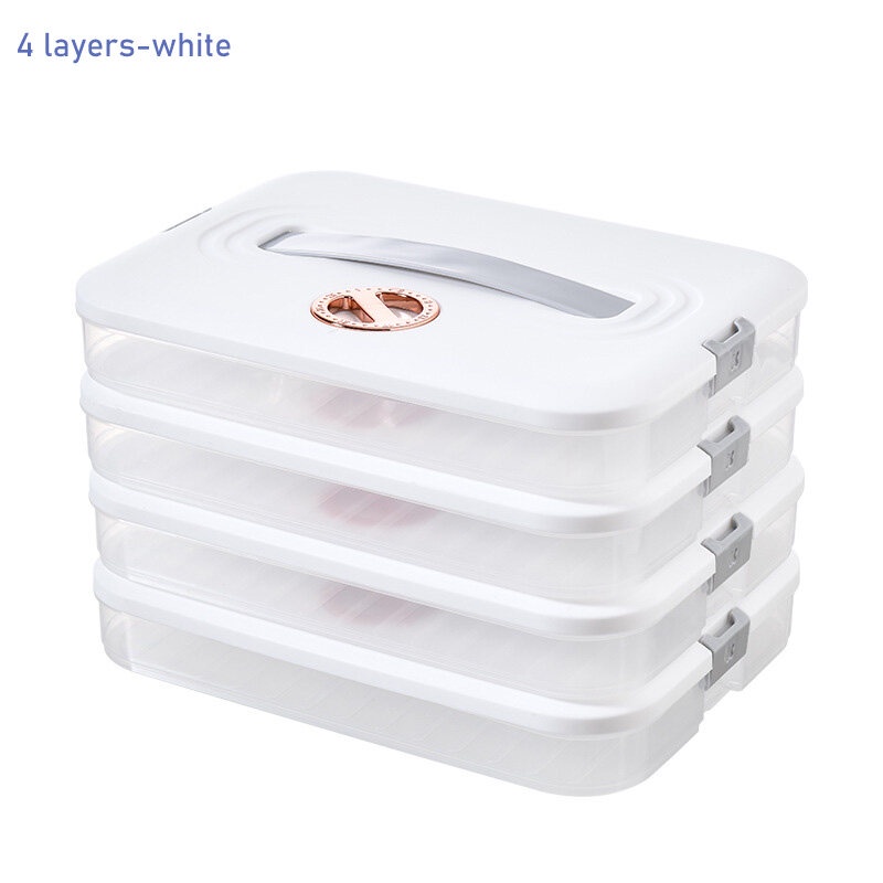 ONLY HOUSE Hộp Đựng Bánh Bao Đông Lạnh Nhiều Tầng Sức Chứa Lớn Để Tủ Lạnh Thời Gian Bảo Quản Hẹn Giờ