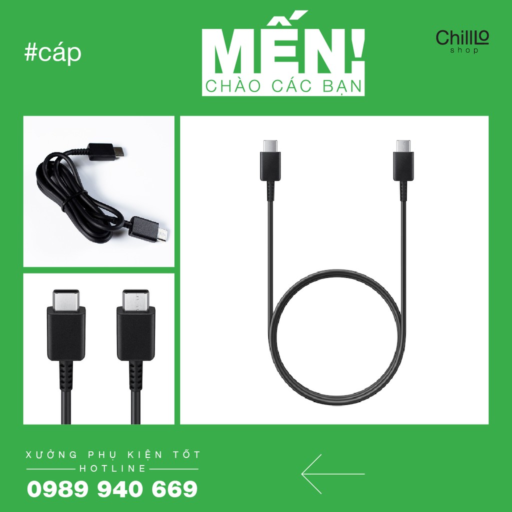 Dây Cáp Sạc Cổng Type C to Type C - Cable Cáp Chân Type-C Hỗ Trợ Sạc Nhanh &amp; Kết Nối Truyền Dữ Liệu Với Các Thiết Bị