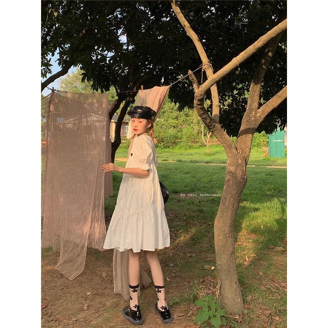 Đầm Công Chúa Mùa Hè 2022 Tay Phồng Phong Cách Pháp Ngọt Ngào Mới Cho Nữ