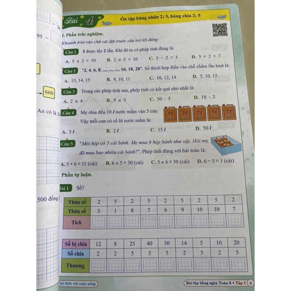 Sách - Bài Tập Hằng Ngày Toán 3 Và Tiếng Việt 3 - Tập 1 - Kết Nối Tri Thức