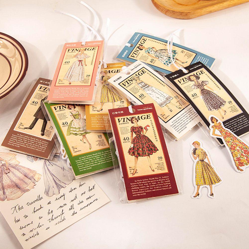 Set 40 Sticker Dán Trang Trí Sổ Tay / Nhật Ký / Điện Thoại DIY
