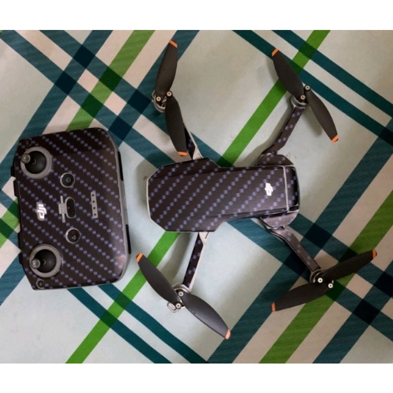Skin Decal Dán Trang Trí Flycam Dji Mavic Mini 1 Và 2 Mẫu Cacbon