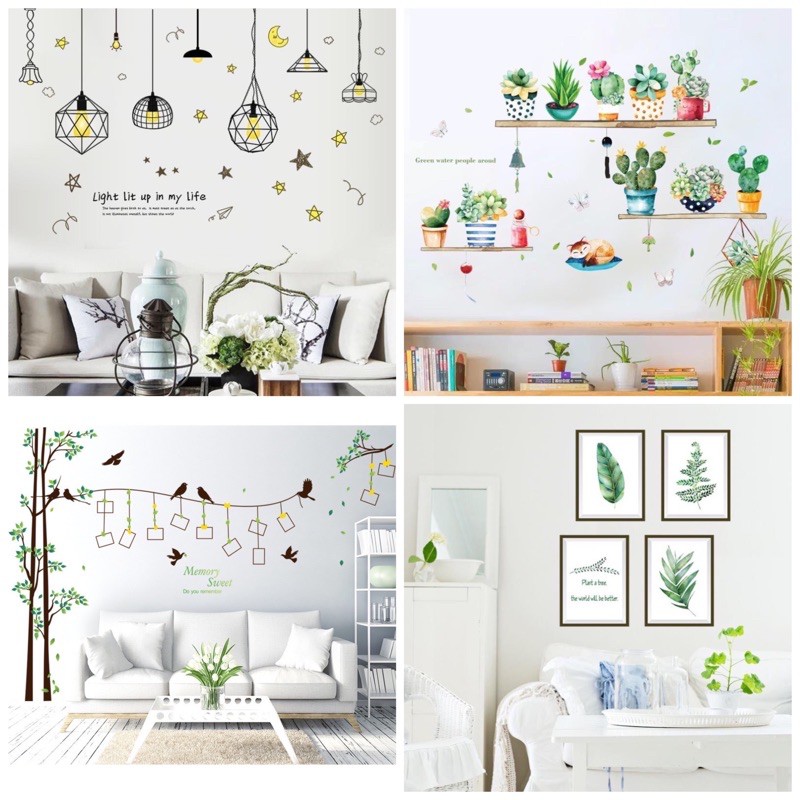 Decal decor tranh dán tường nhiều mẫu