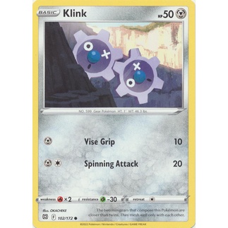 Thẻ Bài Pokemon Klink - 102/172 - Common