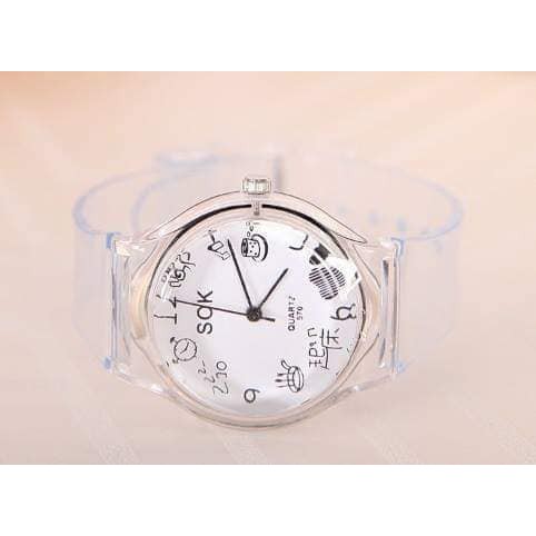 [HCM] Đồng Hồ Nữ Dây Đeo Trong Suốt Siêu Cute | BigBuy360 - bigbuy360.vn
