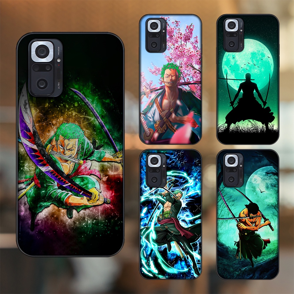 Ốp lưng Xiaomi Redmi Note 10 Pro viền đen in hình Zoro One Piece
