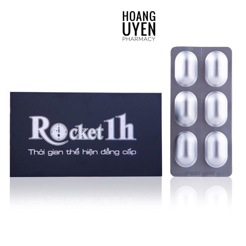 Viên uống tăng cường sinh lý nam Rocket 1h - Hộp 6 viên