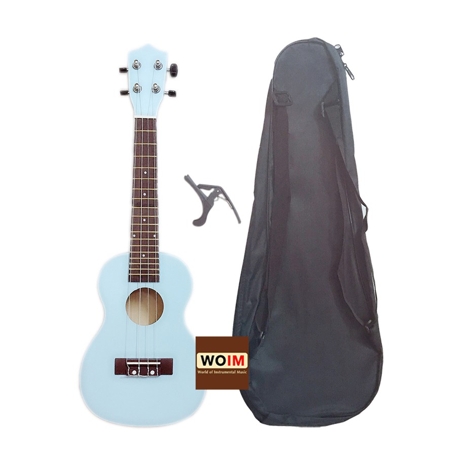 Đàn Ukulele Concert Woim 33A19 Size 23 Tặng Kèm Capo Và Bao Vải