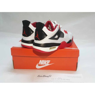 (Ảnh thật) Giày jordan 4 Đỏ Trắng giá rẻ [fullbox + free ship]
