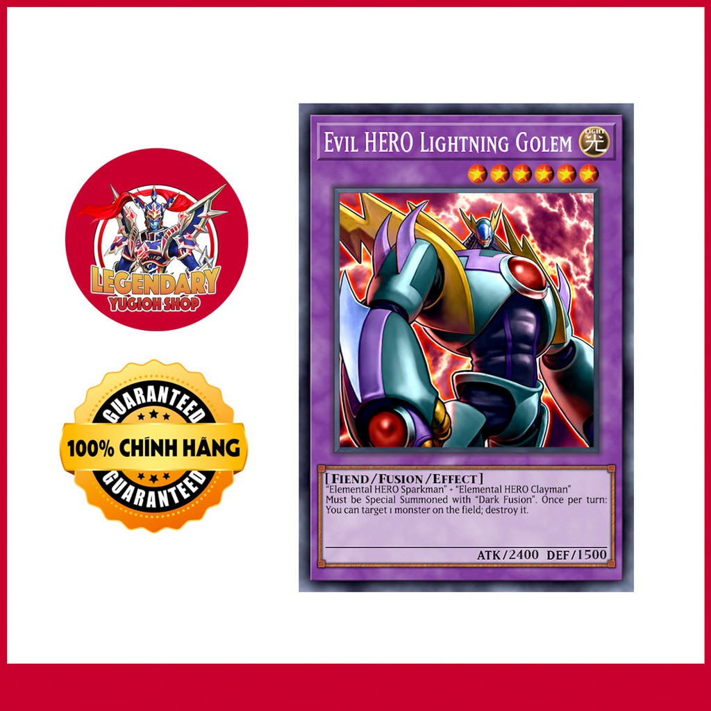 [Thẻ Bài Yugioh Chính Hãng] Evil Hero Lightning Golem