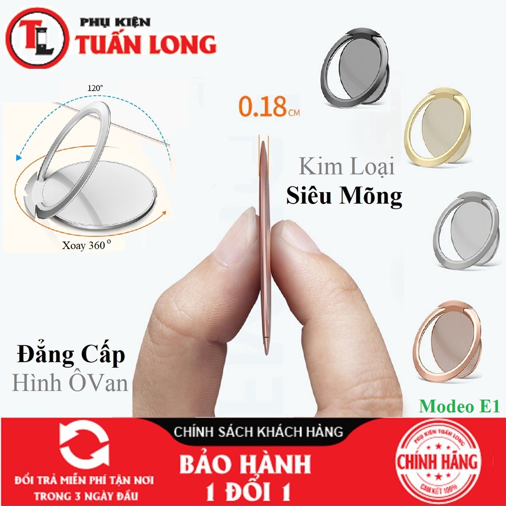 [Siêu Siêu Mõng] Giá Đỡ Điện Thoại Ring Kim Loại Cao Cấp - Giá Đỡ Nhẫn Ring E1 Hình ÔVan Đẳng Cấp