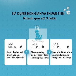Bọt tắm khô cho chó mèo Borammy 400ml