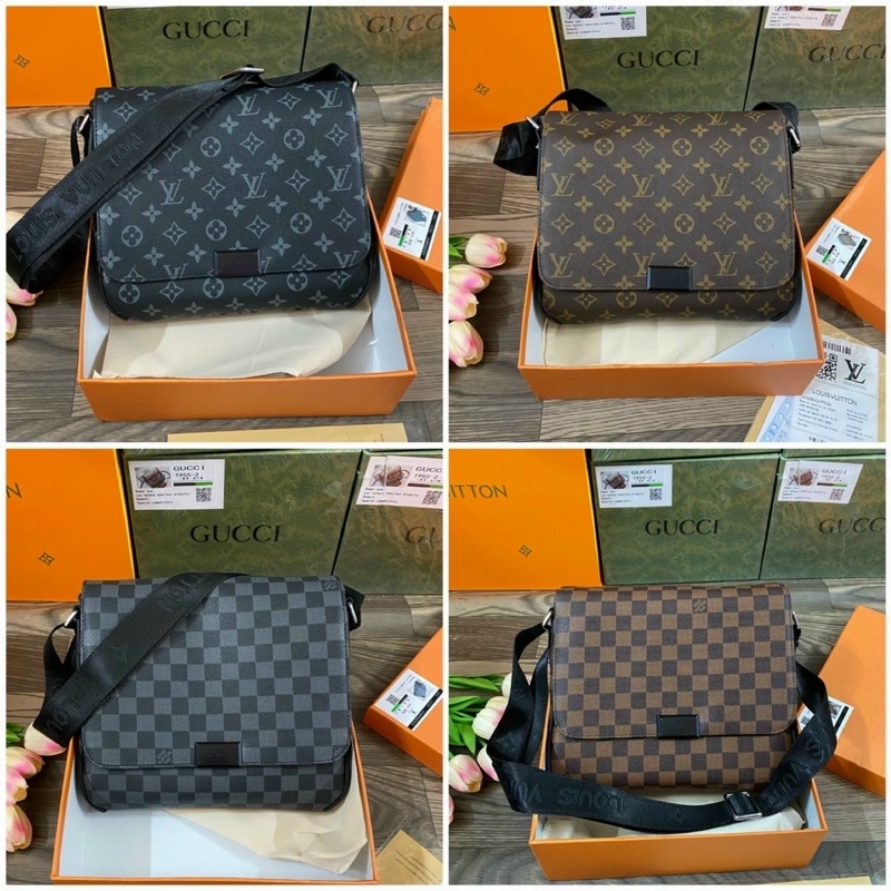 Túi cặp đeo chéo Lv nam district messenger Spsl Fullbox size 26