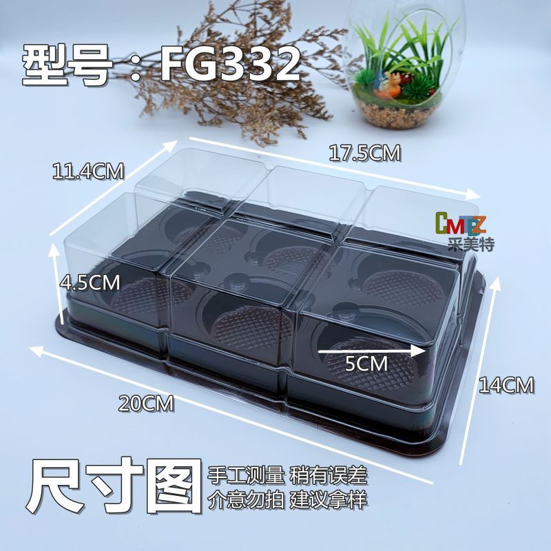 Set 50 Hộp Nhựa Đựng Bánh 6 Bánh FG332