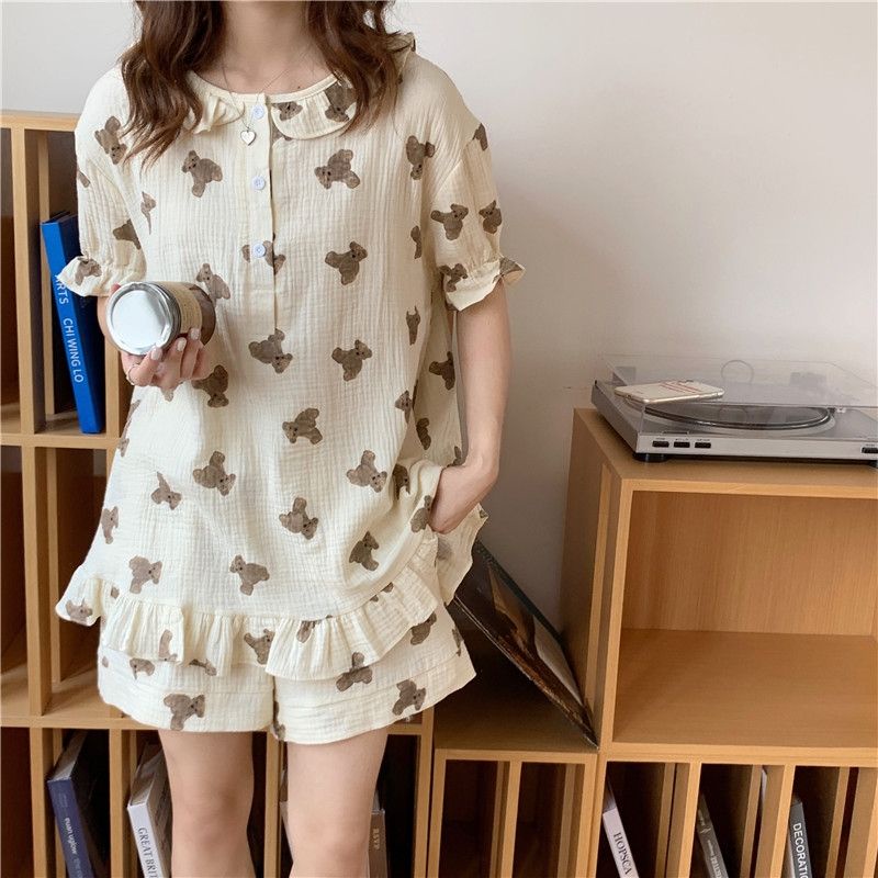 Bộ ngủ / mặc nhà pyjama ngắn / dài muslin ulzzang order