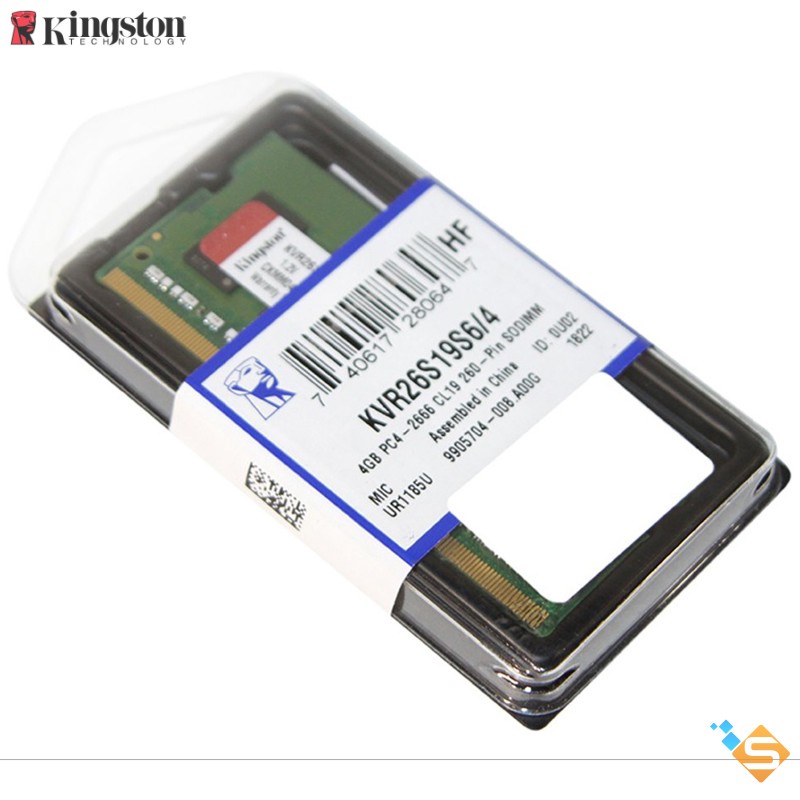 RAM Laptop Kingston DDR4 16GB 8GB 4GB Bus 2666MHz CL19 SODIMM KVR26S19S6 - Bảo Hành Chính Hãng 3 Năm