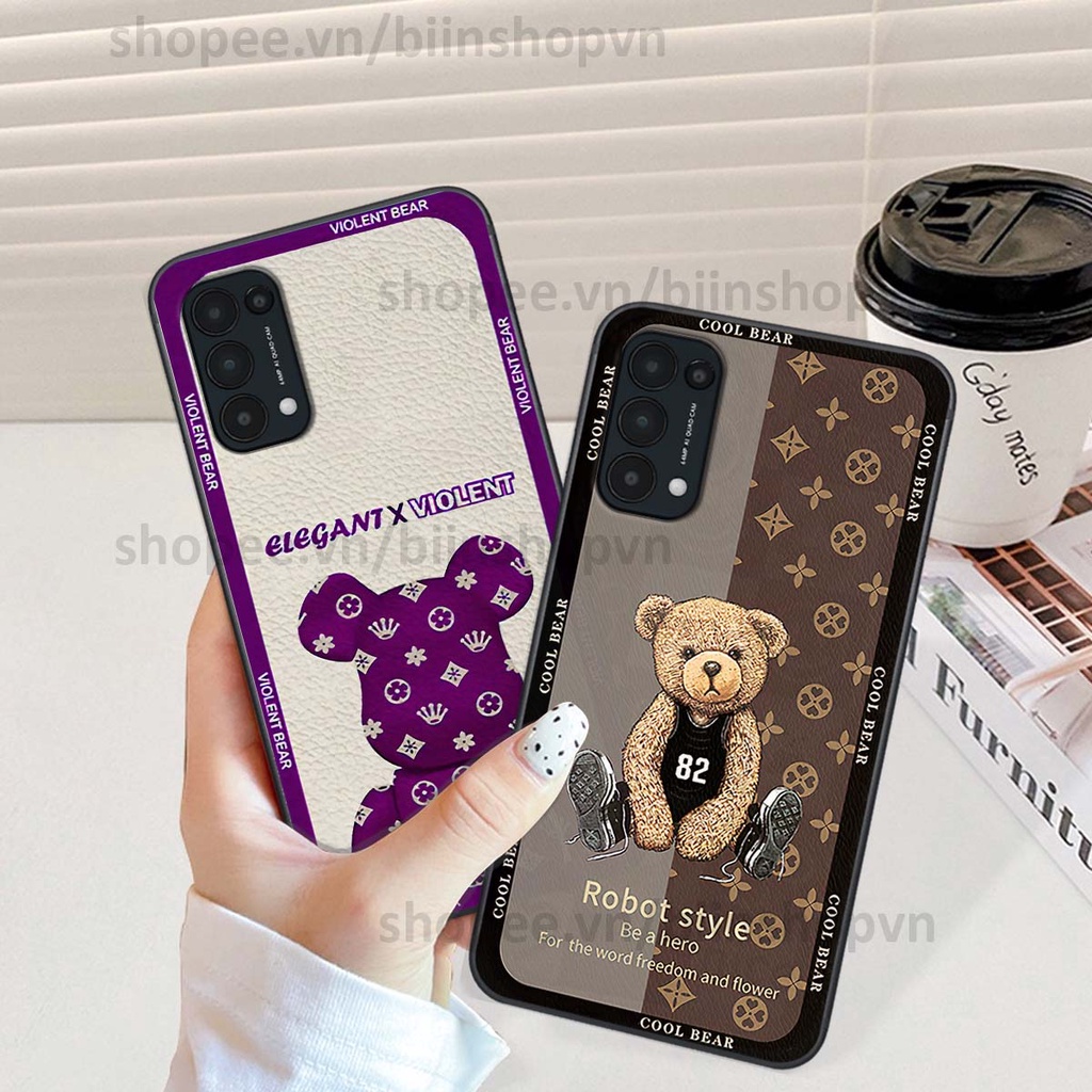 Ốp Oppo Reno5 4G / Reno5 5G / Reno 5 hình gấu bear brick đẹp độc lạ, thời trang, cá tính