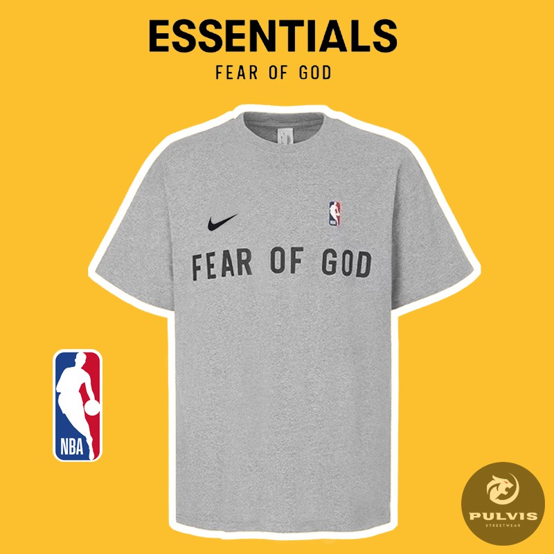 ⚡️[CHỈ 1 NGÀY] - Áo Fear of God FOG x NBA Warm Up Tee Grey, áo thun FOG NBA, tee FOG NBA