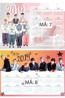 Lịch 2019 BTS (lịch dán tường)