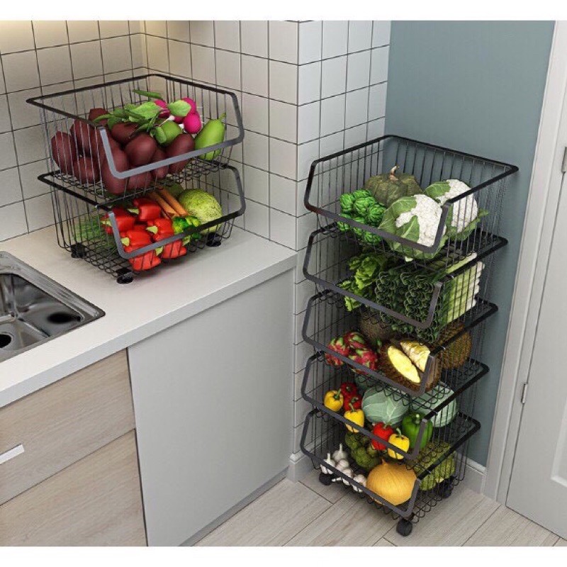 KỆ BẾP 4,5 TẦNG ĐA NĂNG ĐỰNG RAU CỦ TIỆN LỢI