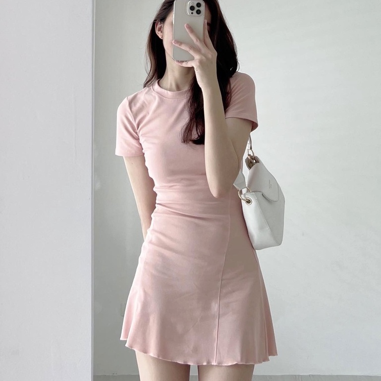 Váy Body Đầm Thun Ôm Body Ôm Eo Dáng Xòe Tay Ngắn Đi Dự Tiệc Sang Chảnh | BigBuy360 - bigbuy360.vn
