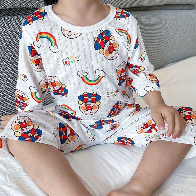 Bộ Đồ Ngủ 2 Món Bằng Sợi Tre In Họa Tiết Hoạt Hình Dành Cho Trẻ Em