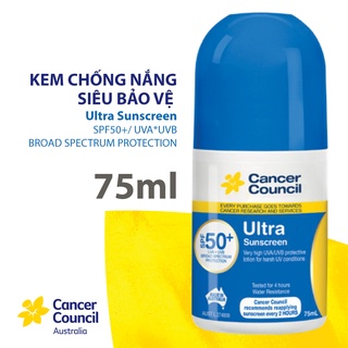 (Exp 1.24) Kem chống nắng siêu bảo vệ Cancer Council Ultra 75ml